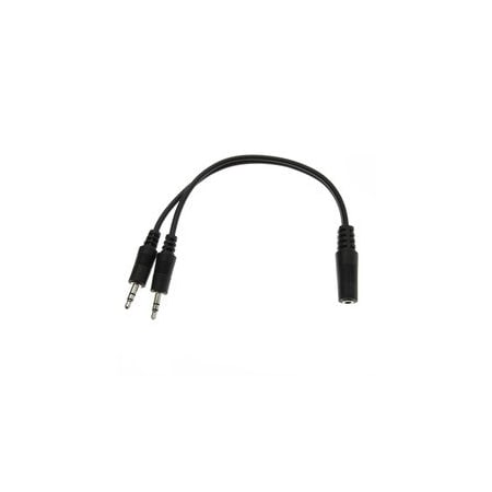 Swe-Tech 3C 3.5mm Stereo Y Cable, 3.5mm Stereo Female to Dual 3.5mm Stereo Male, 6 inch FWT30S1-35260
